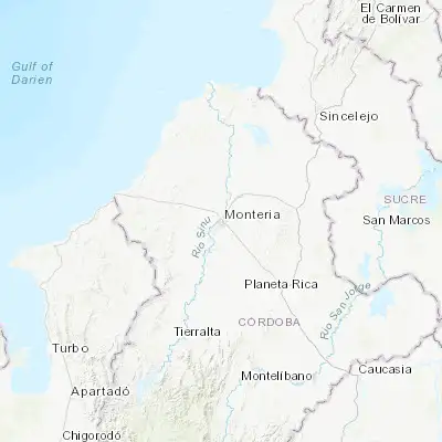 Map showing location of Montería (8.747980, -75.881430)