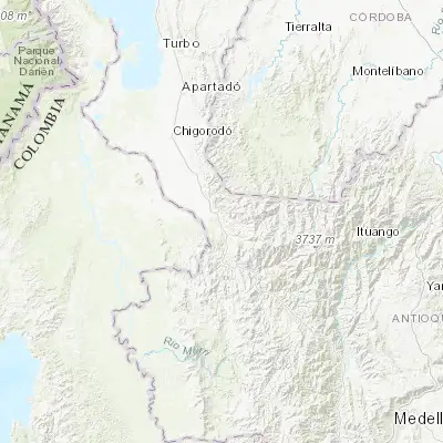 Map showing location of Mutatá (7.244070, -76.435640)