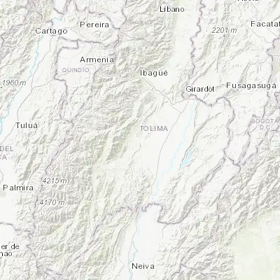 Map showing location of Ortega (3.936100, -75.221690)