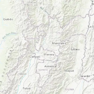 Map showing location of Palestina (5.016100, -75.628540)