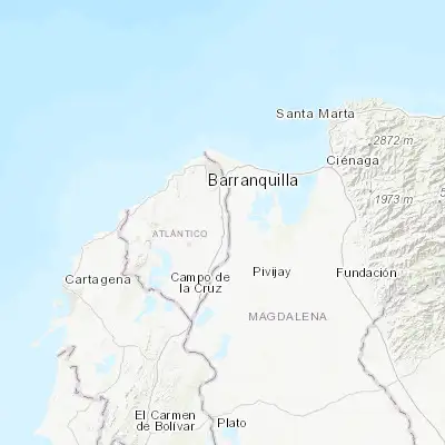 Map showing location of Palmar de Varela (10.740550, -74.754430)