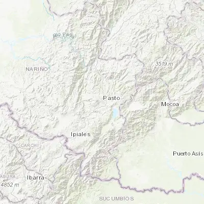 Map showing location of Pasto (1.213610, -77.281110)