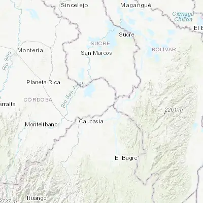 Map showing location of Pueblo Nuevo (8.241100, -74.958150)