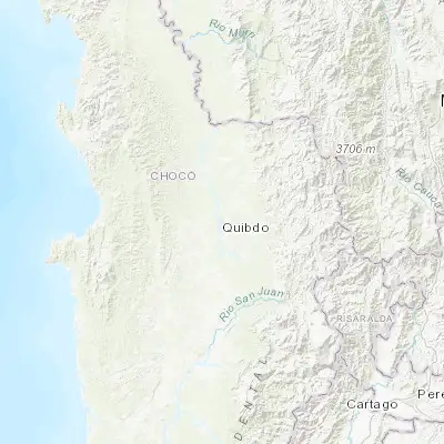 Map showing location of Quibdó (5.691880, -76.658350)