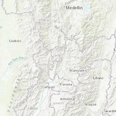 Map showing location of Quinchía (5.339570, -75.730180)