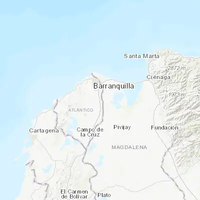 Map showing location of Sabanagrande (10.791150, -74.760590)