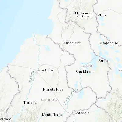 Map showing location of Sahagún (8.946170, -75.442750)