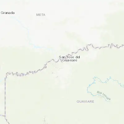 Map showing location of San José del Guaviare (2.572860, -72.645910)