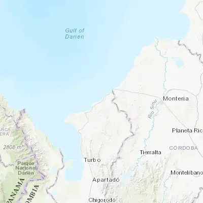 Map showing location of San Juan de Urabá (8.759240, -76.529690)