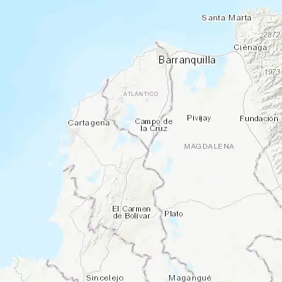 Map showing location of Santa Lucía (10.324200, -74.960170)