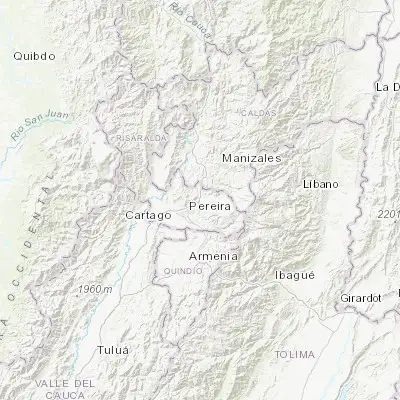 Map showing location of Santa Rosa de Cabal (4.868060, -75.621390)