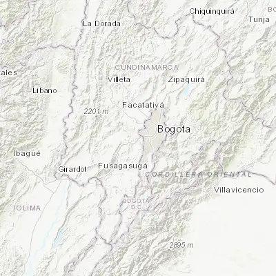 Map showing location of Soacha (4.579370, -74.216820)