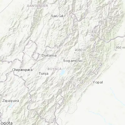 Map showing location of Sogamoso (5.714340, -72.933910)