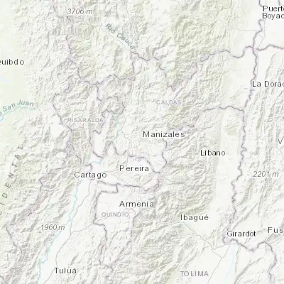 Map showing location of Villamaría (5.045650, -75.514740)