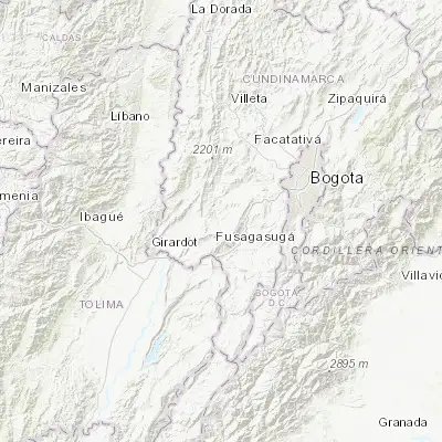 Map showing location of Viotá (4.437130, -74.521570)