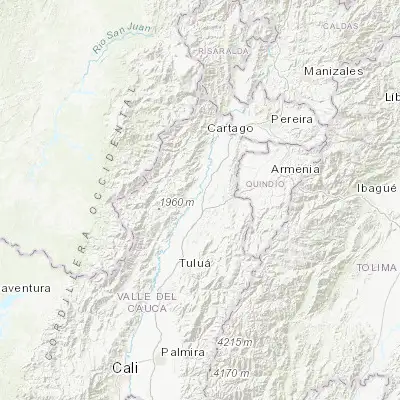 Map showing location of Zarzal (4.394620, -76.071500)