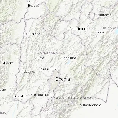 Map showing location of Zipaquirá (5.022080, -74.004810)