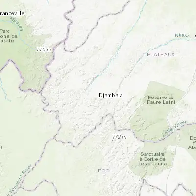 Map showing location of Djambala (-2.544720, 14.753330)