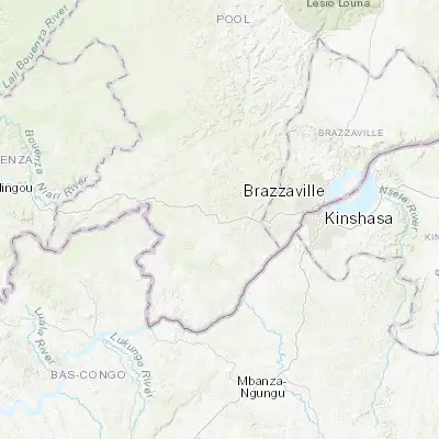 Map showing location of Kinkala (-4.361390, 14.764440)