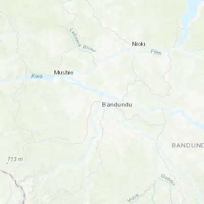 Map showing location of Bandundu (-3.316870, 17.380630)