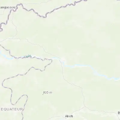 Map showing location of Bondo (3.814610, 23.686650)