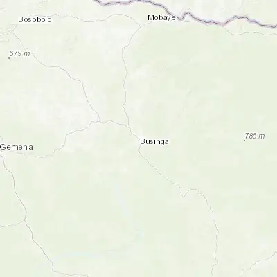 Map showing location of Businga (3.338630, 20.885770)