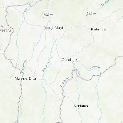 Map showing location of Gandajika (-6.745040, 23.953280)