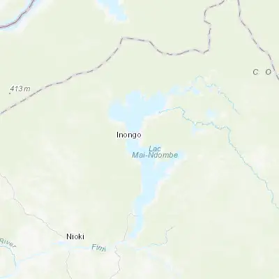 Map showing location of Inongo (-1.927500, 18.288100)