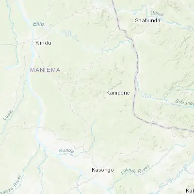 Map showing location of Kampene (-3.596780, 26.667150)