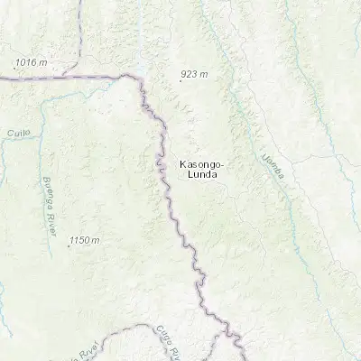 Map showing location of Kasongo-Lunda (-6.478330, 16.817350)
