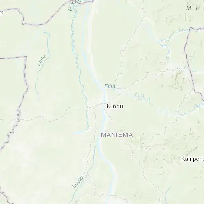 Map showing location of Kindu (-2.943730, 25.922370)