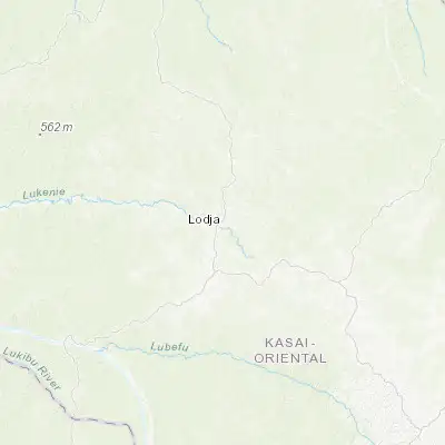 Map showing location of Lodja (-3.521050, 23.600500)