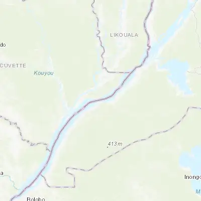 Map showing location of Lukolela (-1.060460, 17.182100)