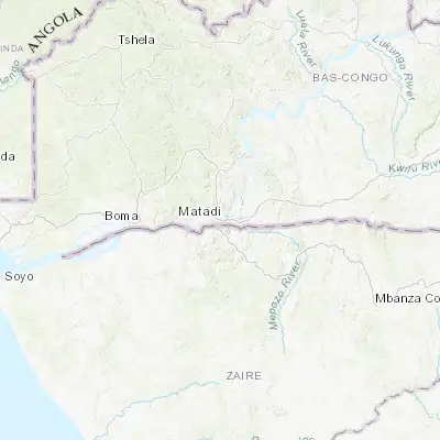 Map showing location of Matadi (-5.838610, 13.463060)