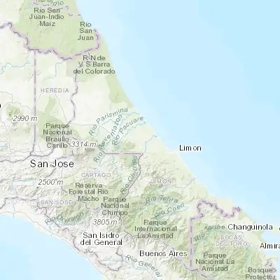 Map showing location of Batán (10.083540, -83.334130)