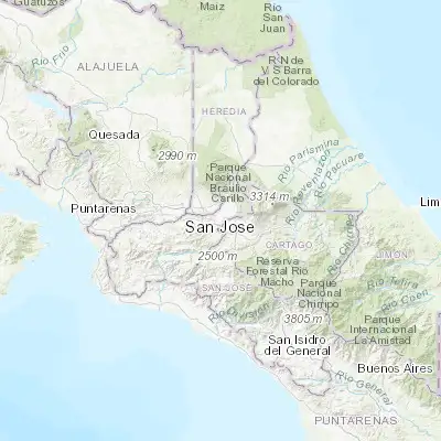 Map showing location of Granadilla (9.932030, -84.019640)