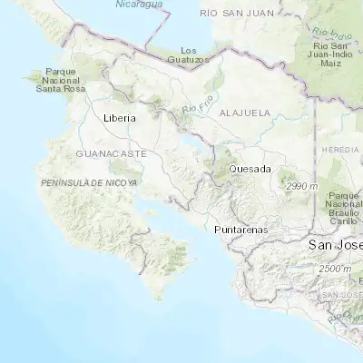 Map showing location of Juntas (10.280820, -84.959120)