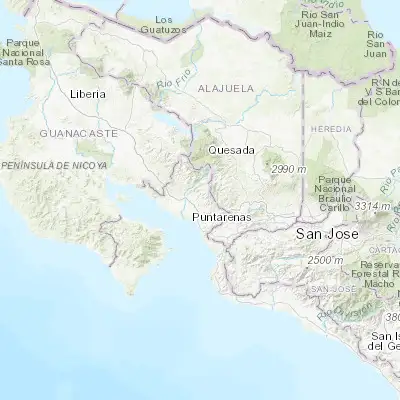 Map showing location of Miramar (10.092500, -84.729780)