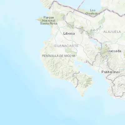 Map showing location of Nicoya (10.150380, -85.450930)