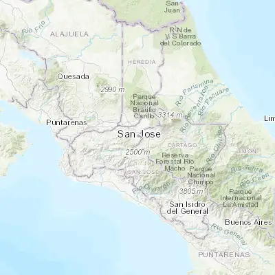 Map showing location of Patarrá (9.880590, -84.035510)