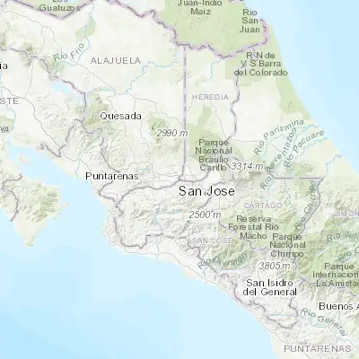 Map showing location of San Antonio (9.981600, -84.185920)