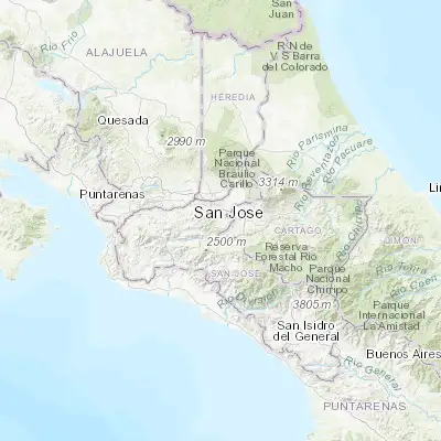 Map showing location of San Miguel (9.871210, -84.060840)