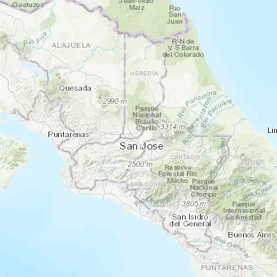 Map showing location of San Vicente de Moravia (9.961640, -84.048800)