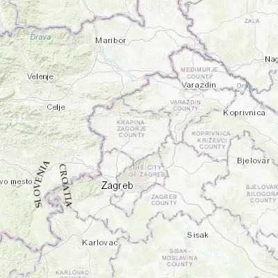 Map showing location of Bedekovčina (46.041110, 15.996390)