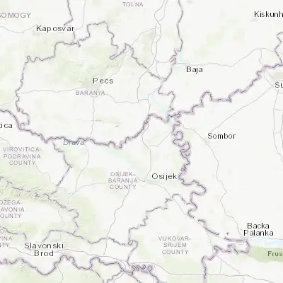 Map showing location of Beli Manastir (45.770000, 18.603610)