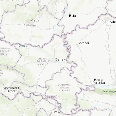Map showing location of Bilje (45.606940, 18.743890)