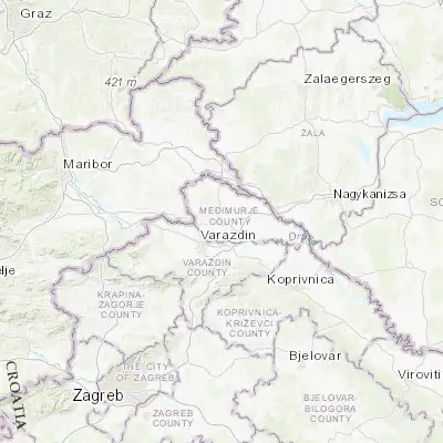 Map showing location of Čakovec (46.384440, 16.433890)