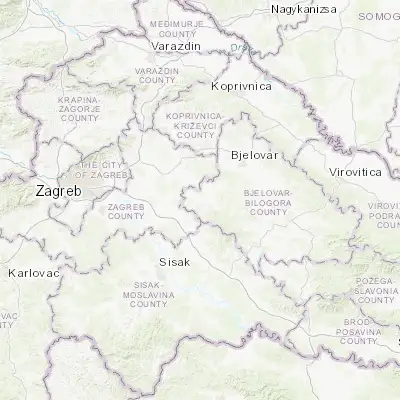 Map showing location of Čazma (45.748180, 16.613900)