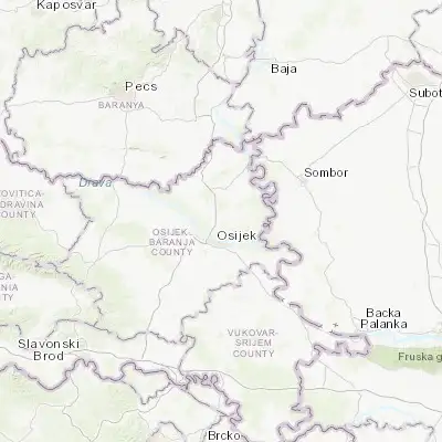 Map showing location of Darda (45.628060, 18.699720)