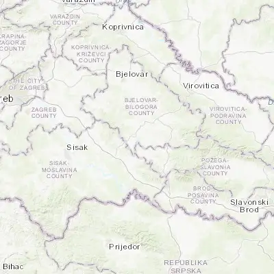 Map showing location of Garešnica (45.574440, 16.941390)